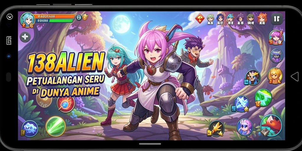 Tampilan gameplay 138ALIEN yang penuh warna dan dinamis.