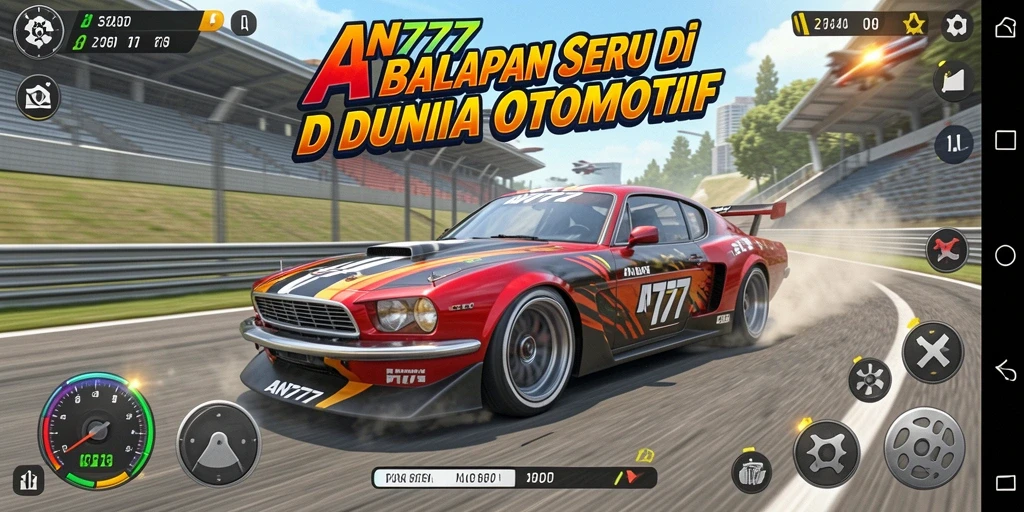 Screenshot gameplay AN777 menampilkan aksi balapan yang mendebarkan.