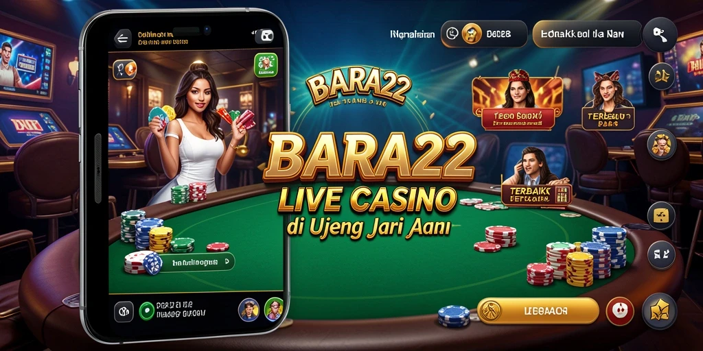 Tampilan menarik dari permainan Live Casino di BARA22.