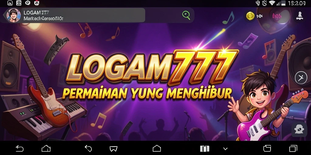 Tangkapan layar LOGAM777 menunjukkan pengalaman bermain musik yang interaktif.