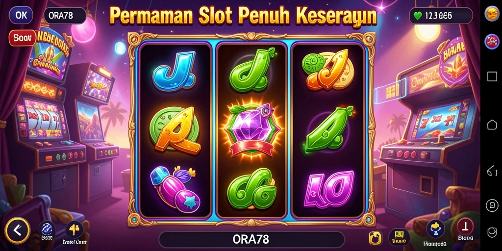 Tampilan gameplay ORA78 yang menyerukan dan penuh warna.