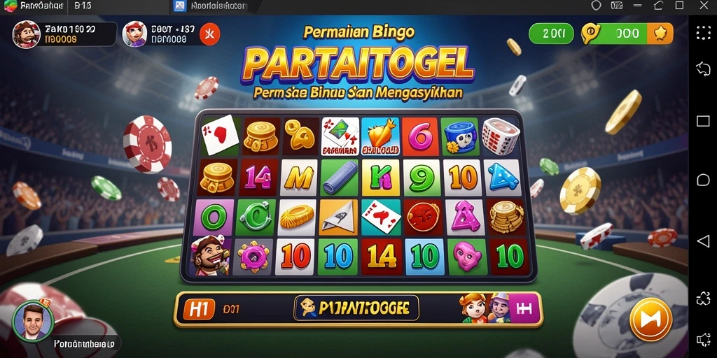 Screenshot gameplay PARTAITOGEL dengan tampilan Bingo yang menarik.
